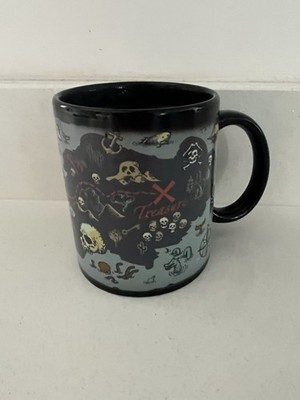 Kikkerland Totenkopf Insel Tasse Wärme Farbwechsel Pirat Schatzkarte Meerjungfrau