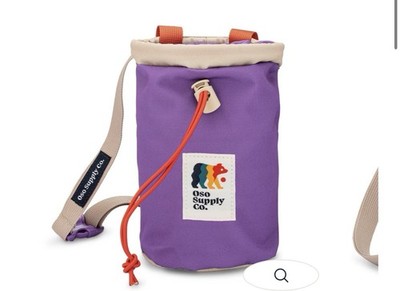 Oso Supply Co. Purple Wall Rock Climbing Chalk Bag With Adjustable Waist Belt