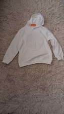 Timberland Boys Tree Logo Crew Neck Hooded Sweatshirt White Size Small 8 NWT