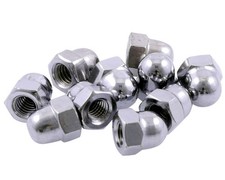Hutmutter M6 Chrom 10 Stück