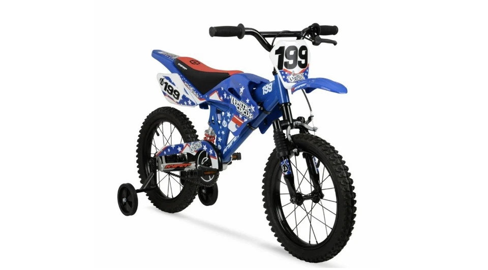 Bicicleta para niños 16 pulgadas Motobike Kids con llantas de aprendizaje Foto 3 de 4