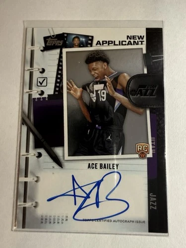 ACE BAILEY 2025-26 TOPPS NEW APPLICANTS AUTOGRAPH RC UTAH JAZZ #NA-AB