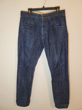 Rag & Bone Cinch Buckle Back Selvedge, USA Made, 32x32, Double Knee, Dark Denim