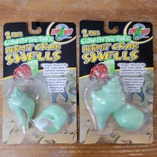 Zoo Med Glow in the Dark Hermit Crab Shells 2 Pack - Set of 2 4 Shells Total 