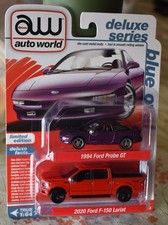 Auto World 2020 FORD F-150 LARIAT RED  1994 FORD PROBE GT 2 Pack NEW