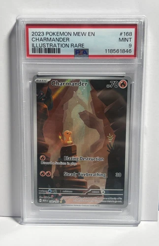 Pokémon Charmander 168/165 Scarlet & Violet 151 Illustration Rare Holo PSA 9