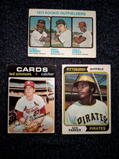 1971 1973 1974 Dave Parker Ted Simmons Dwight Evans Rookie Baseball Lot 3 Nice