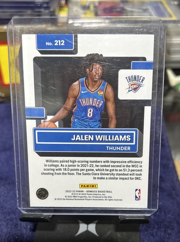 2022-23 Panini Donruss - Rated Rookie Jalen Williams #235 Prizm (RC)🔥🔥 - Bild 4 von 4