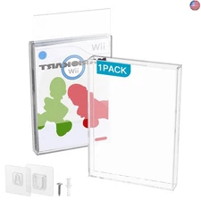 CaSZLUTION 1PC Clear Acrylic Video Game Box Protector for WII - WII U,