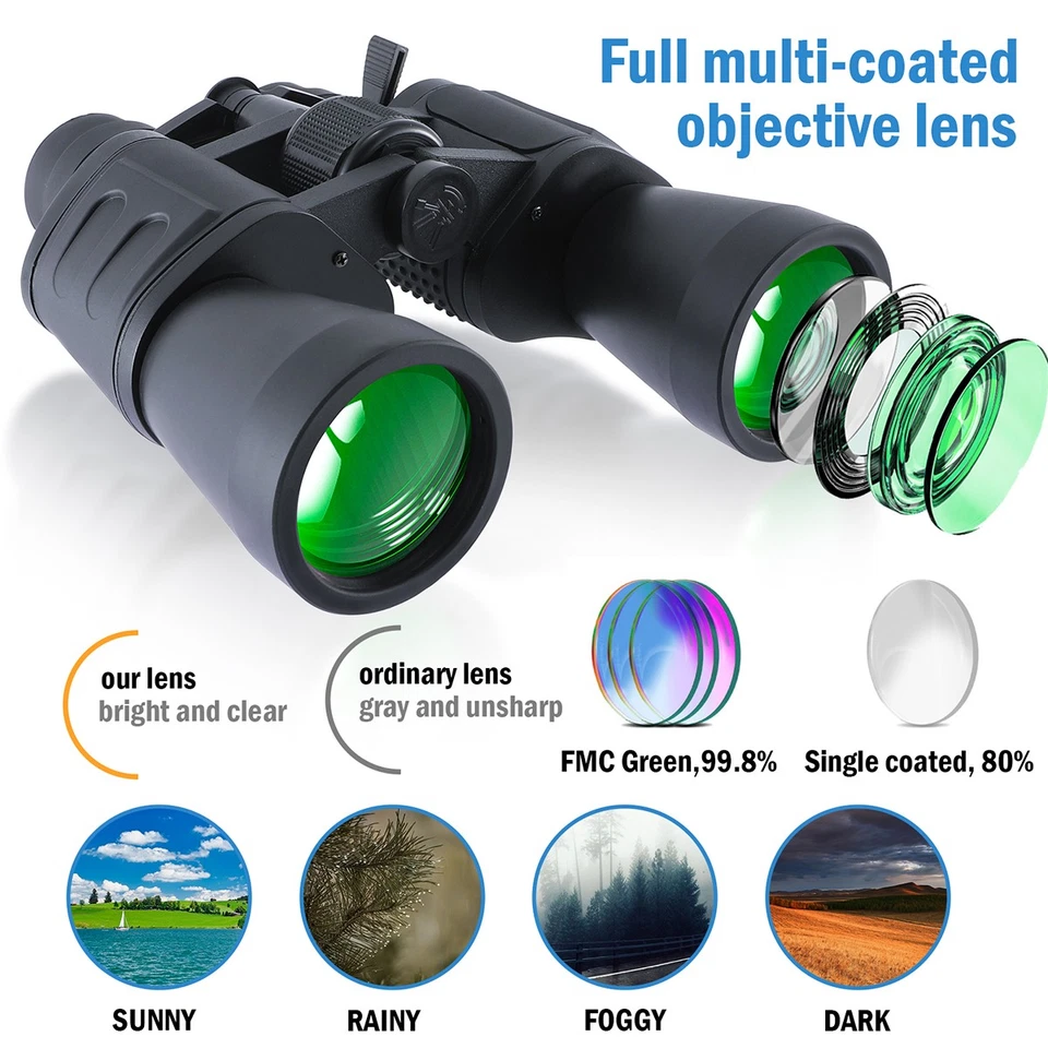 Binoculars 10-180 X 100 High Magnification HD Long Range Zoom Telescope+Case - Image 3 of 4