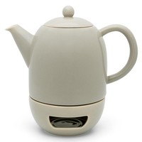 Teekannen Set 1.2 Liter Porzellan Kanne Teebereiter TeewäRmer & Tee-Filter-Sieb
