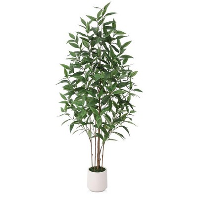 Artificial Eucalyptus Tree，5FT UV Resistant Fake Outdoor Plants,Artificial Pl...