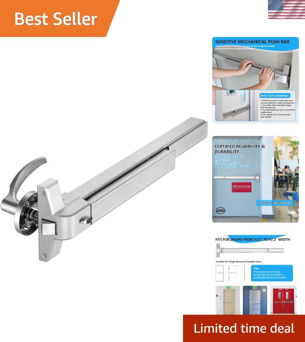 Commercial Panic Exit Door Push Bar 80cm Stainless Steel Emergency Lock