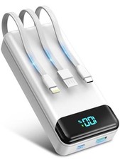 Portable Charger 40000mAh Power Bank, PD 22.5W Fast Charging White