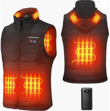 Heated Vest for Men with Battery Pack Included, Rechargeable, LARGE