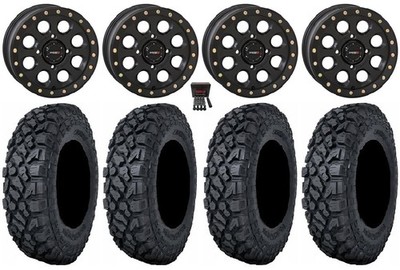 System 3 SB-7 15'' Wheels Bk (6+1) 35'' Klever X/T Tires Can-Am Commander Mav