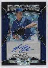 2019 Panini Prizm Rookie Navy Blue Kaleidoscope 28/35 Scott Barlow Auto 0i1b