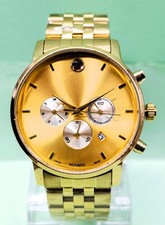 Amazing Movado Museum Classic Chronograph Date Indicator Men's Wrist Watch