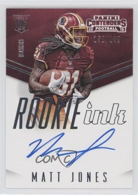2015 Panini Contenders Rookie Ink RPS 158/199 Matt Jones #INK-MJ Auto RC 2h4