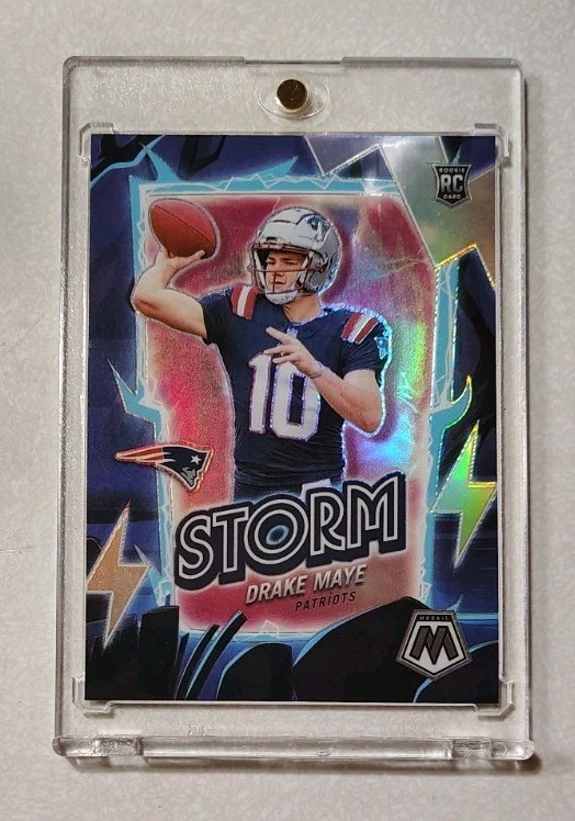 2024 DRAKE MAYE PANINI MOSAIC STORM SILVER PRIZM RC #3 NEW ENGLAND PATRIOTS QB