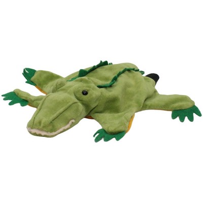 Beleduc Krokodil Handpuppe 28 cm Grün Orange Gelb gebraucht