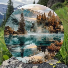 1pc 7.87x7.87 Inch Aluminum 2D Flat WaiOTapu Hot Wonderland New Zealand Scenery