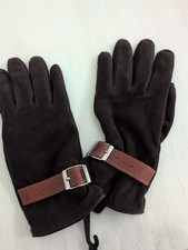 LINED SUEDE LADIES GLOVES. SIZE M
