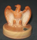 Fenton 1976 Bicentennial Chocolate Slag Glass Eagle Paperweight