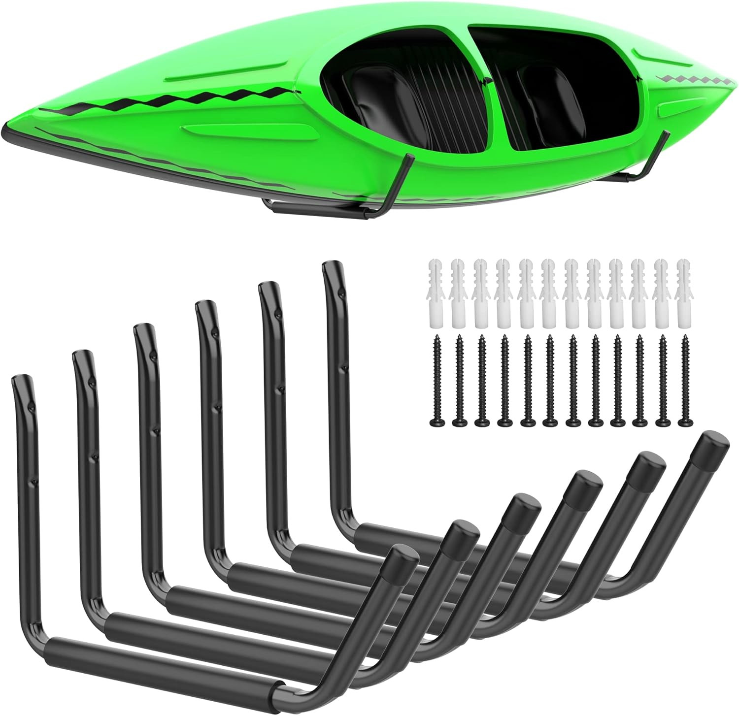 Storage Rack, Wall Mount Kayak Hooks For Garage Utility Stor