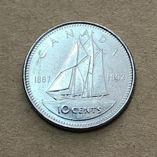 CANADA 🇨🇦 TEN (10) CENTS COIN 1992 (QUEEN ELIZABETH II / COMMEMORATIVE ISSUE)