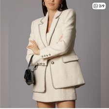 7 for all mankind cream tweed blazer. Size large.