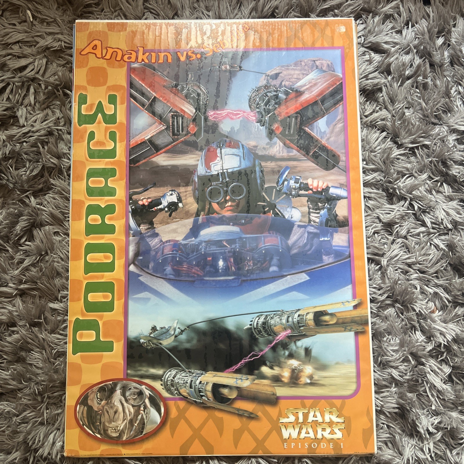 Póster de colección de Anakin vs. Sebulba Podrace de Star Wars The Phantom Menace 1999