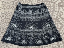 Talbots Skirt Sz 4 Petite Skirt Full Embroidered Floral A-Line Bohemian GORGEOUS