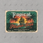 Vintage Tropical Beer Metal Sign Penn Indiana Brewing Co. Retro Tiki #41399