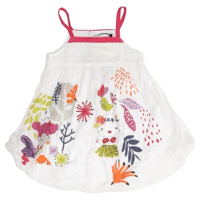 Catimini, Kleid, Größe: 86, Weiß/Mehrfarbig, Print, Mädchen #lRn