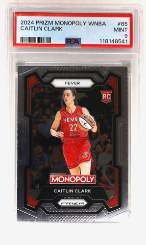 2024 Panini Prizm Monopoly Caitlin Clark WNBA Rookie Card #65 PSA 9 RC