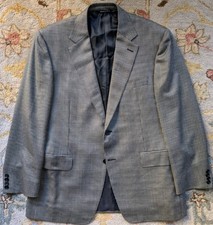 Canali 42S IT52C Full Canvas Silk Wool Sport Coat Gray Black Made Italy