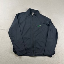 FJ Footjoy Jacket Womens Large Black Full Zip Lightweight Activewear Golf