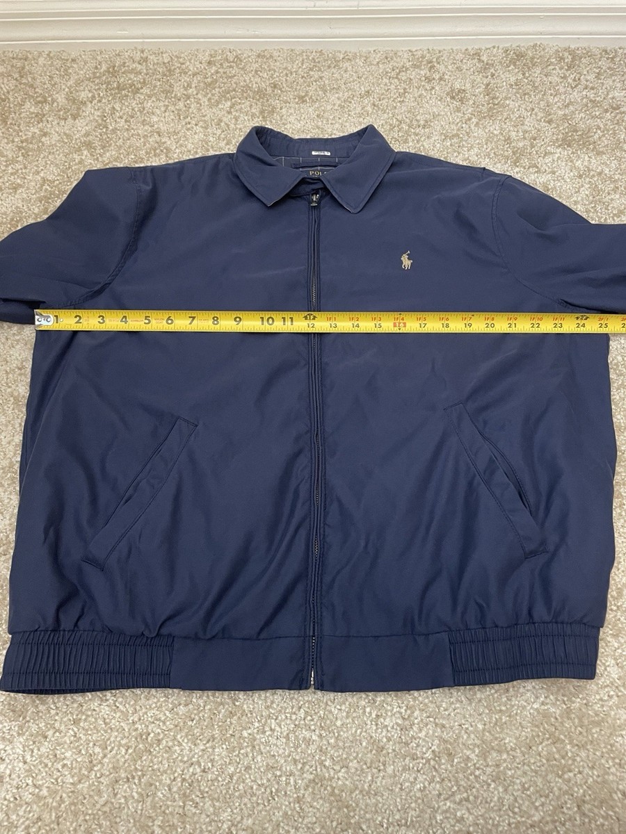 Polo Ralph Lauren Jacket Mens Large Navy Bi Swing Windbreaker Pony