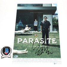 DIRECTOR BONG JOON-HO SIGNED 'PARASITE' 12x18 MOVIE POSTER BECKETT COA KOREAN