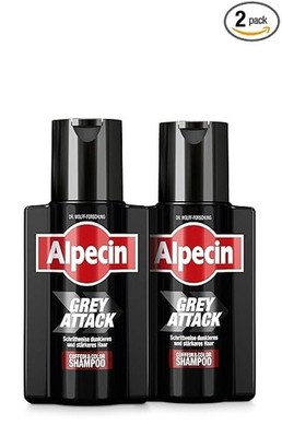 Alpecin Gray Attack Caffeine & Color Shampoo   2 x 200ml   Gradually Darker