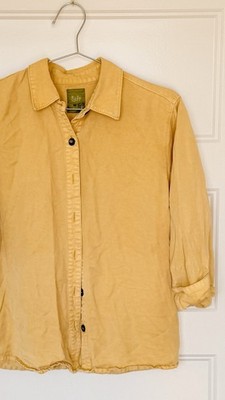 Sustainable Fabric Eco Button Down Yellow Spring Pulp Brand Size M
