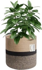 Pflanzenkorb Jute Baumwolle Übertopf Blumentopf Dekoration Korb 20cm