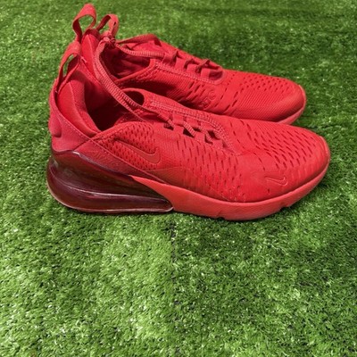 NIKE AIR MAX 270 (GS) University Triple Red Size 5 Youth Womens 6.5 CW6987-600