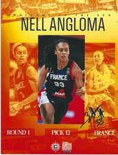 NELL ANGLOMA Signed 8.5 x 11 Photo WNBA Basketball CONNECTICUT SUN France