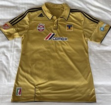 Tigres 2010 Gold Jersey Size Large For Men #16 Lucas Lobos Used