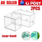 2PCS Aquarium Fish Trap Box Hatchery Net Tank Guppy Breeding Breeder Newborn E