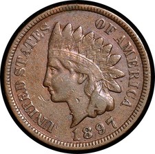 1897 Indian Head 1 in Neck Fine/VF