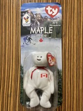 Ty Teenie Beanie Baby Maple the Bear 1999 Mcdonalds Rare with Tag Errors 1993