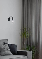 Trio Diallo Wandleuchte E27 Schwarz Matt